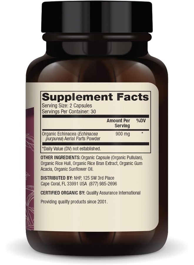 Dr. Mercola Organic Echinacea Dietary Supplement, 30 Servings (60 Capsules), Non Gmo, Gluten Free, Soy Free, Usda Organic - Image 2